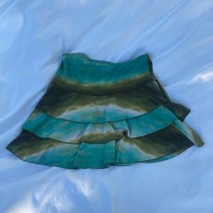 Adorable tie dye ruffled mini skirt